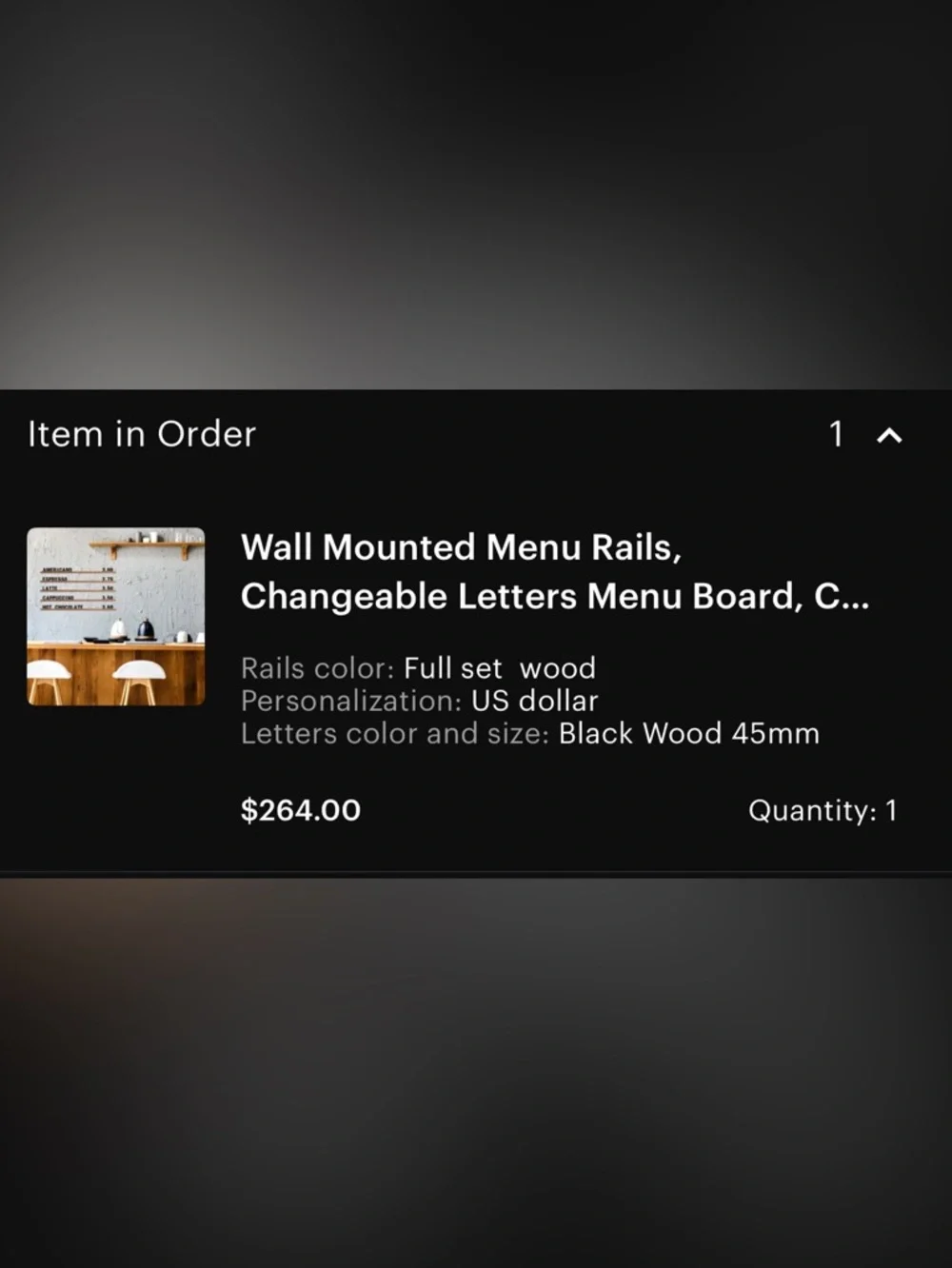 Wall Mounted Menu Rails - Picture 6 of 7